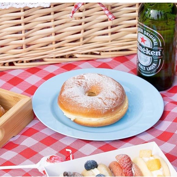 POSATE 60PCS Baby Blue Disposable Plastic Plates, Heavy Duty Plates (073) - Picture 2 of 4